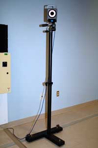 Multiple infrared cameras (like the one pictured) are set around the clinic, each capturing patient movements from a unique angle by picking up reflective markers on a patient’s body.