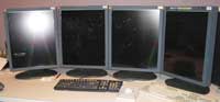 Image data from CT scans is digitized, so that physicians can easily view the results on computer monitors such as those shown.