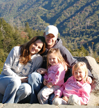 A family photo of Jean Jenkins' son and his family on a recent fall hiking trip.