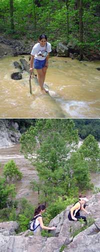 Photos of Patricia Diaz on a recent hiking trip.