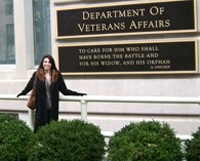 On a trip to Washington D.C., Yvonne visits the Department of Veterans Affairs.